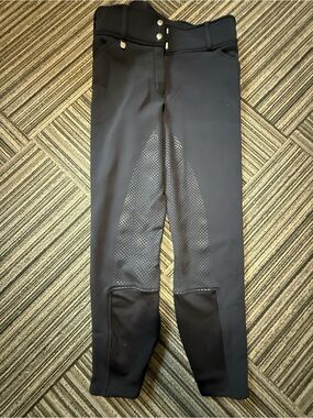 Women’s Navy Riding Breeches with Silicone Knee Grip